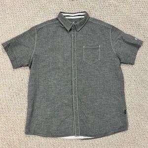 KUHL Shirt Men Button Up Extra Large Gray Lightweight Hiking XL Outdoor Gorpcore